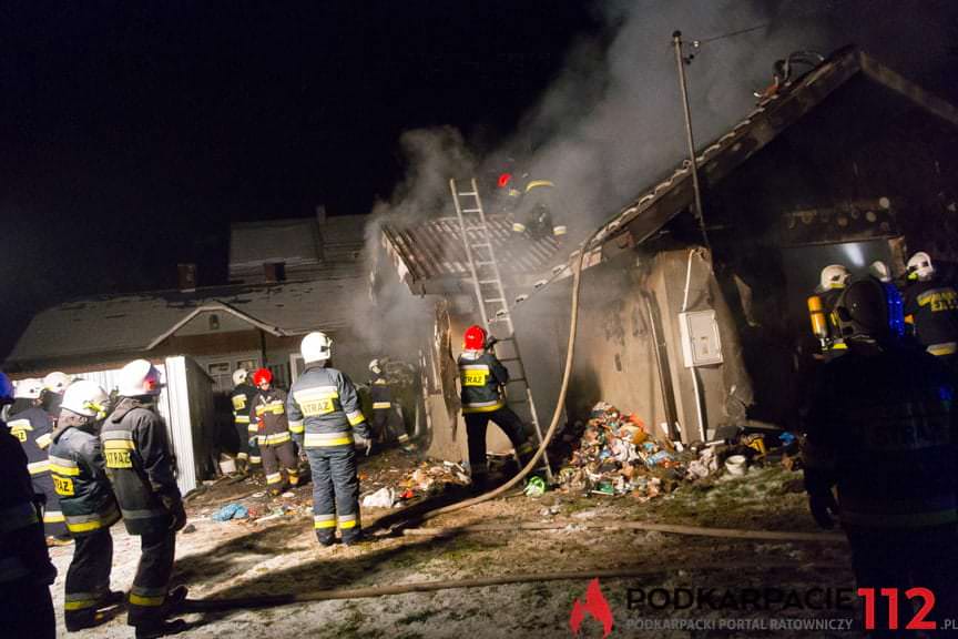Pożar domu w Posadzie Górnej