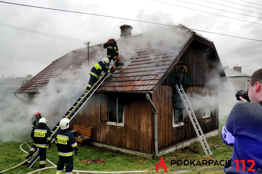 Pożar domu w Równem