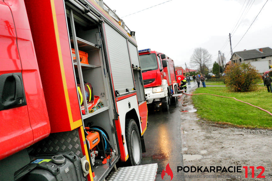 Pożar domu w Równem