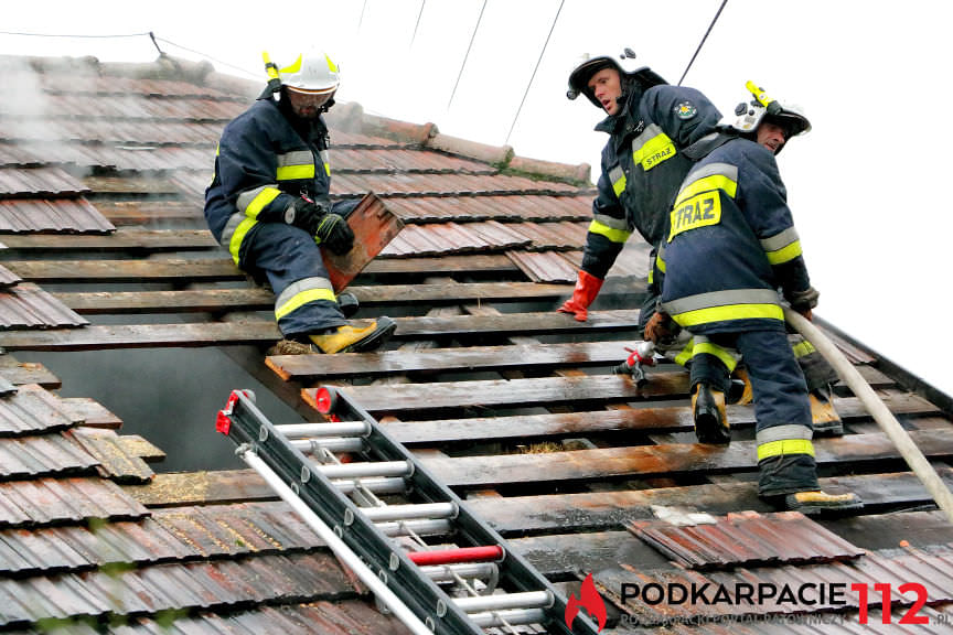 Pożar domu w Równem