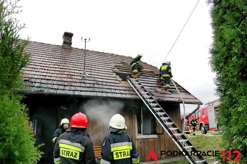 Pożar domu w Równem
