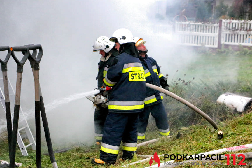 Pożar domu w Równem