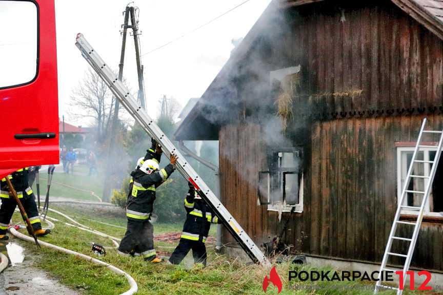 Pożar domu w Równem