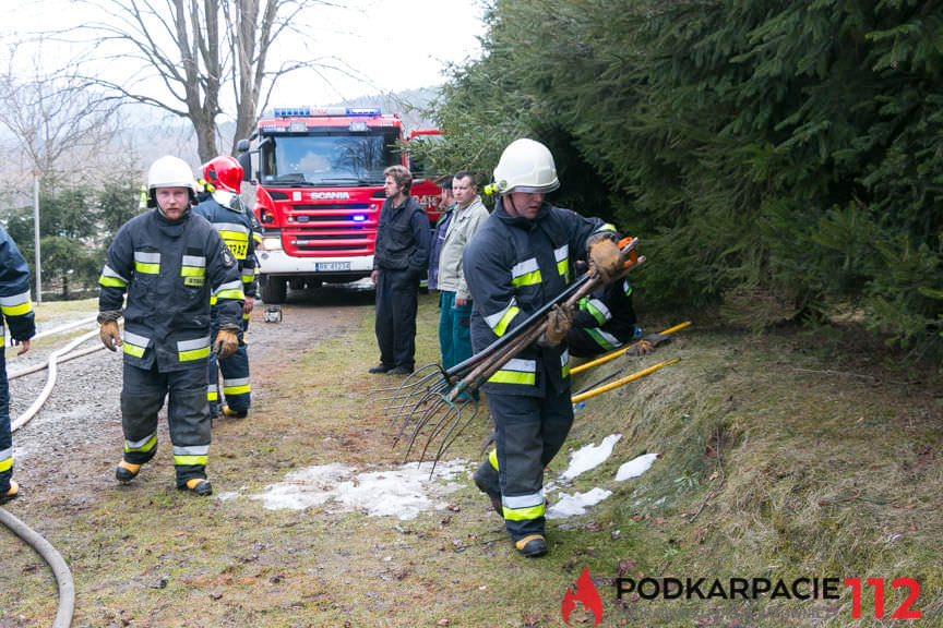 Pożar domu w Tylawie