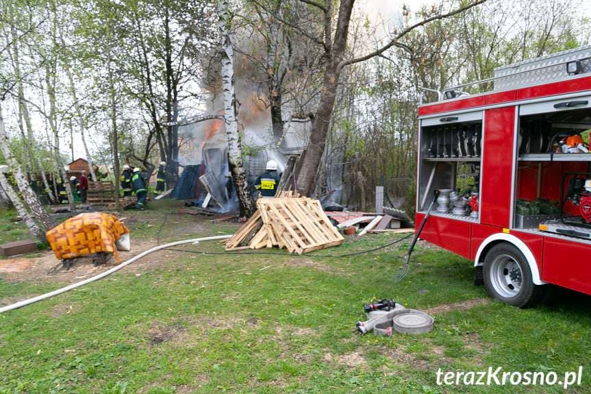 Pożar drewutni w Chorkówce