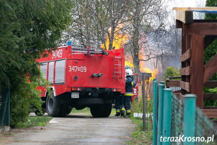 Pożar drewutni w Chorkówce