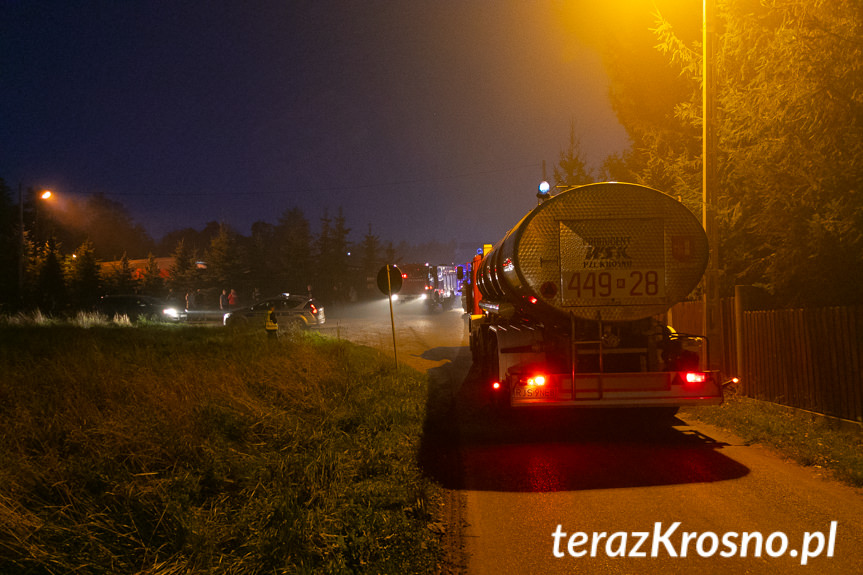 Pożar na terenie sortowni śmieci w Wolicy