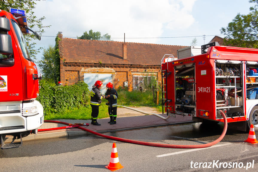 Pożar przy ul. Popiełuszki