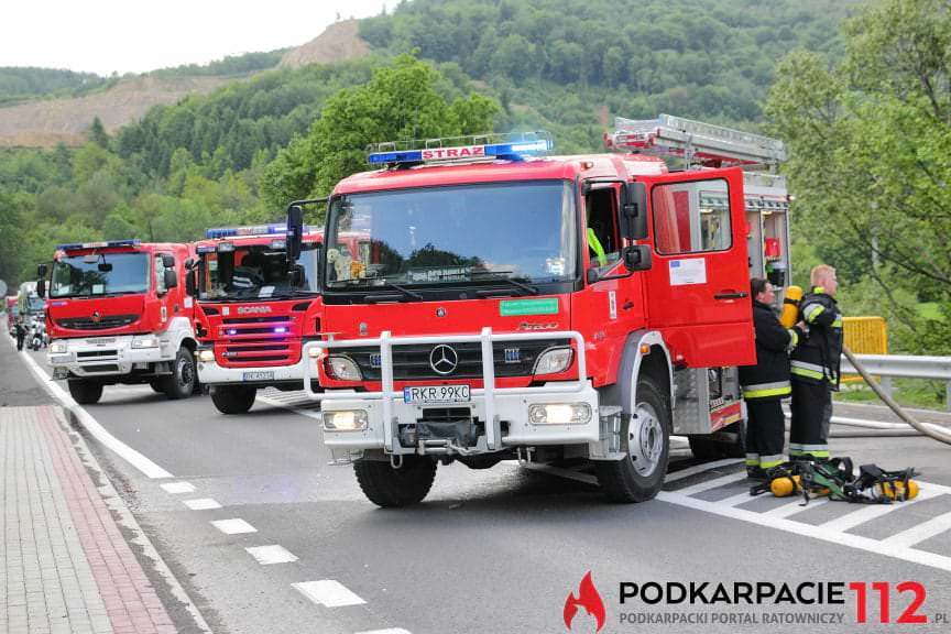 Pożar tira w Trzcianie