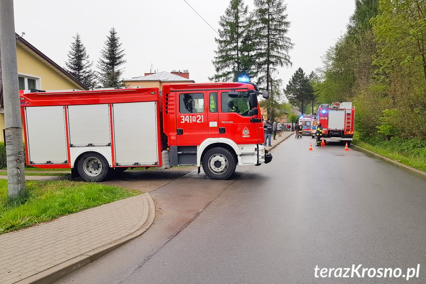 Rogi. Kierujący audi uderzył w drzewo