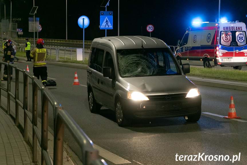 Śmiertelne potrącenie mężczyzny na przejściu dla pieszych w Krośnie