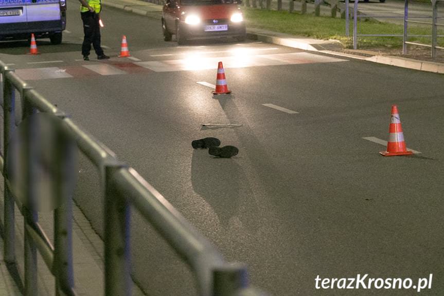 Śmiertelne potrącenie mężczyzny na przejściu dla pieszych w Krośnie