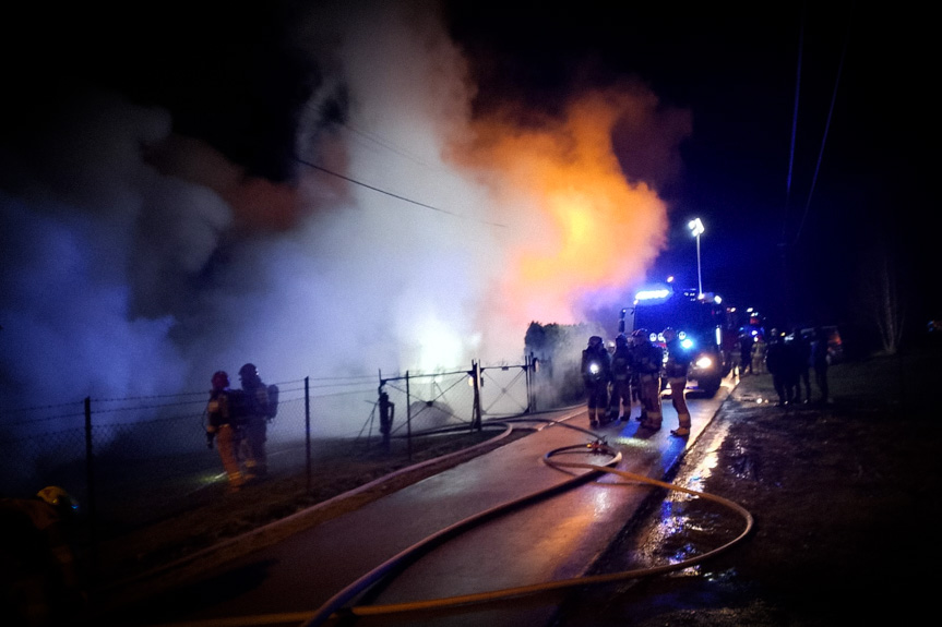 Strazów. Pożar budynku gospodarczego