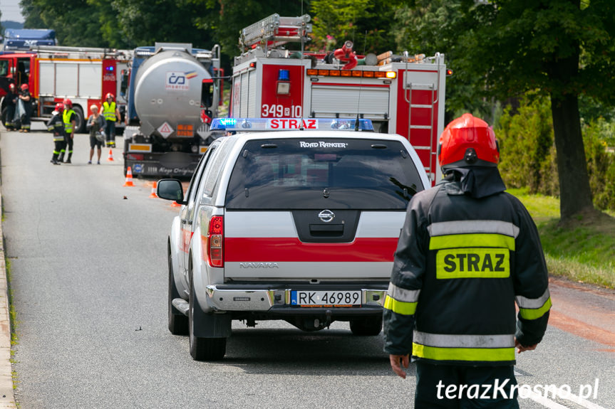 Teodorówka. Zderzenie samochodu ciężarowego i osobówki