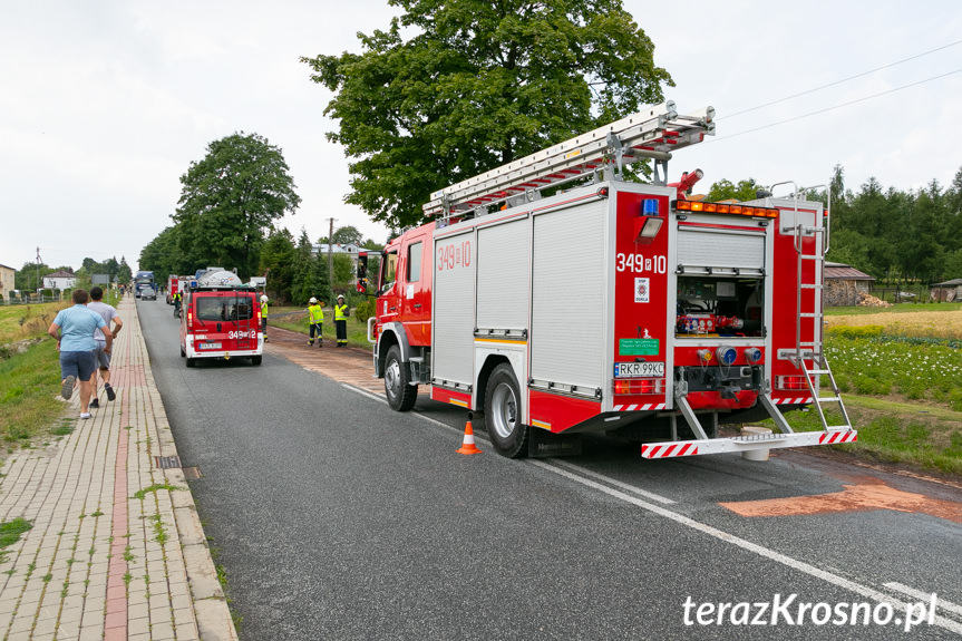 Teodorówka. Zderzenie samochodu ciężarowego i osobówki