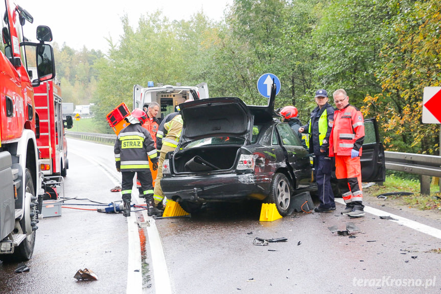 Wypadek drogowy w Komborni