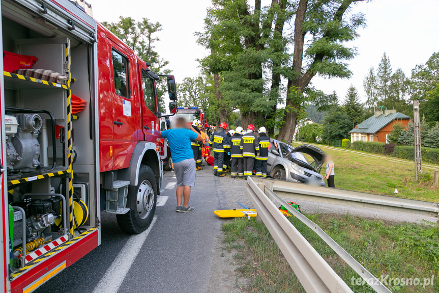 Wypadek drogowy w Zboiskach