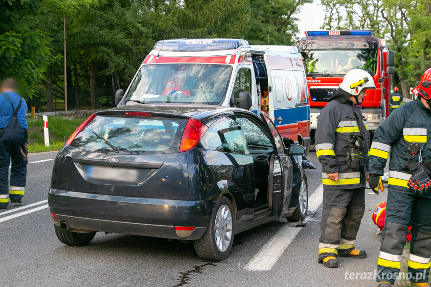 Wypadek drogowy w Zboiskach