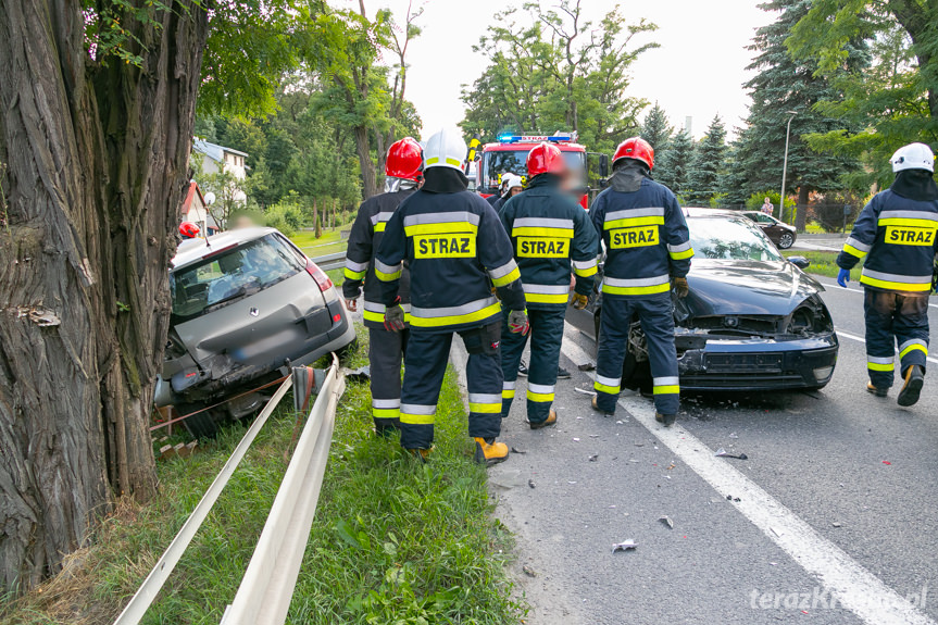 Wypadek drogowy w Zboiskach