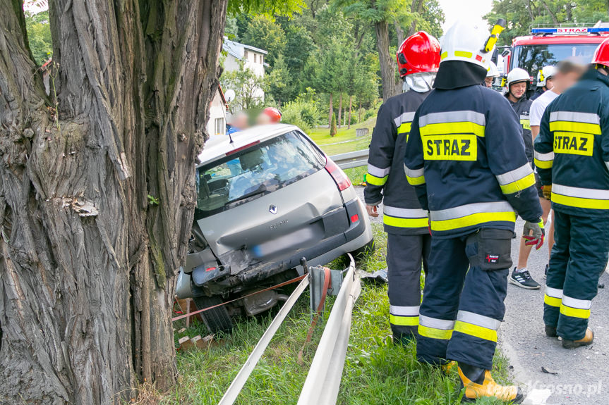 Wypadek drogowy w Zboiskach