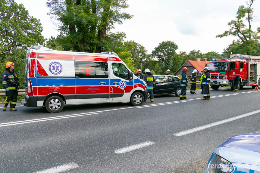 Wypadek drogowy w Zboiskach