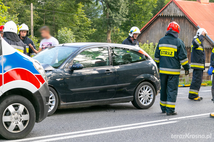 Wypadek drogowy w Zboiskach