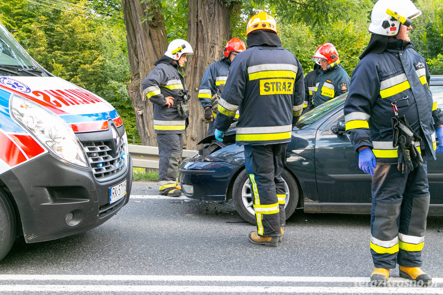 Wypadek drogowy w Zboiskach