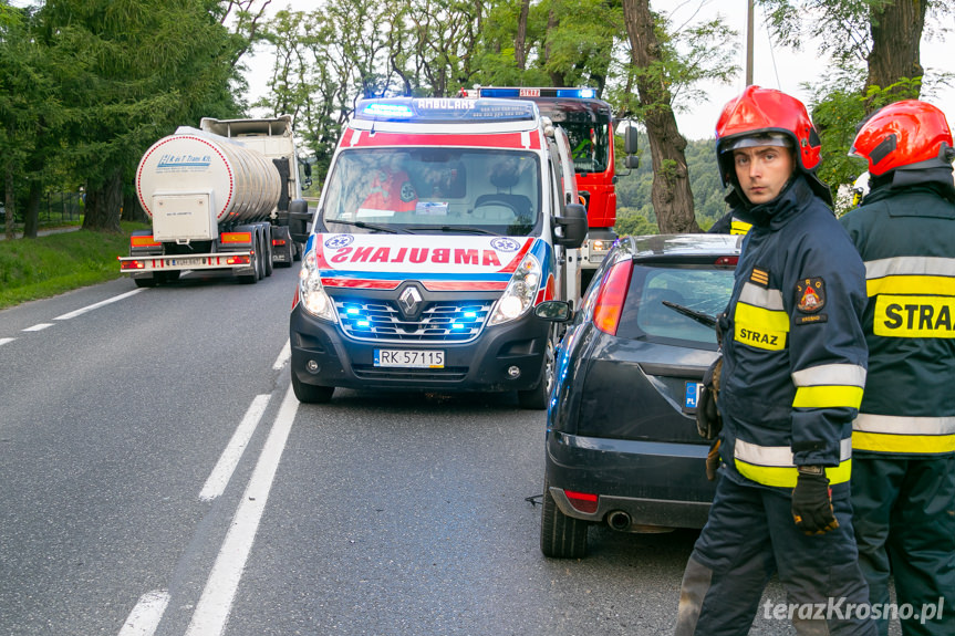 Wypadek drogowy w Zboiskach