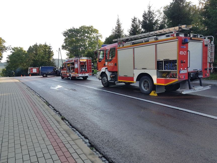 Wypadek na drodze krajowej w Jabłonicy Polskiej