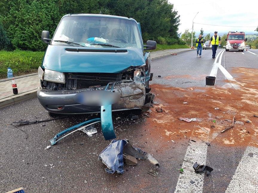 Wypadek na drodze krajowej w Jabłonicy Polskiej