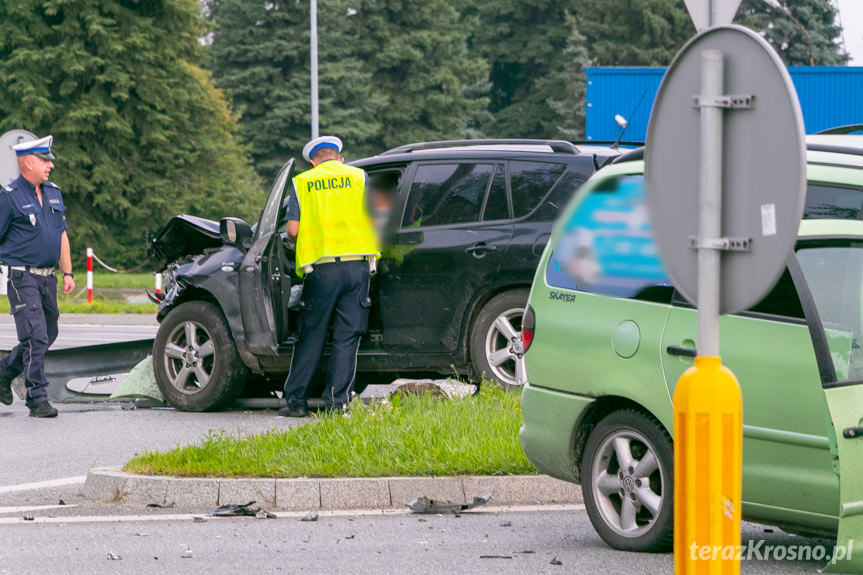 Wypadek na Podkarpackiej w Krośnie