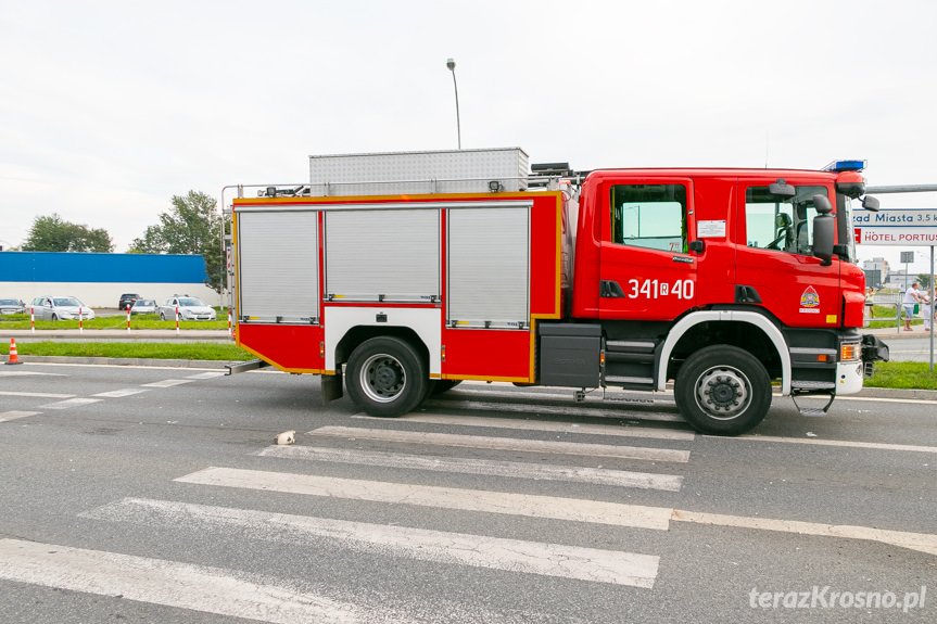 Wypadek na Podkarpackiej w Krośnie