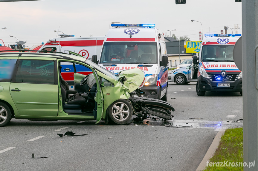 Wypadek na Podkarpackiej w Krośnie