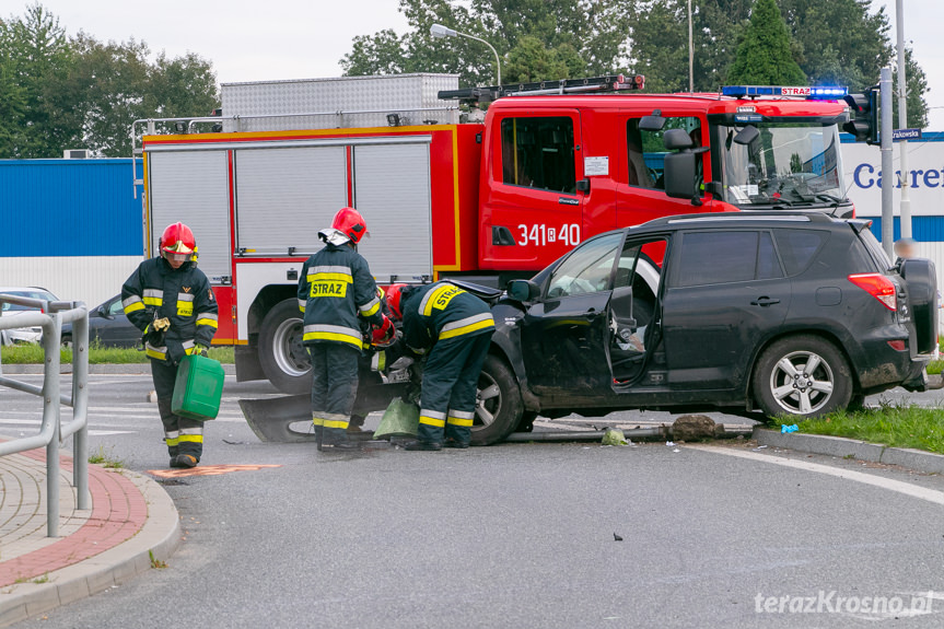 Wypadek na Podkarpackiej w Krośnie