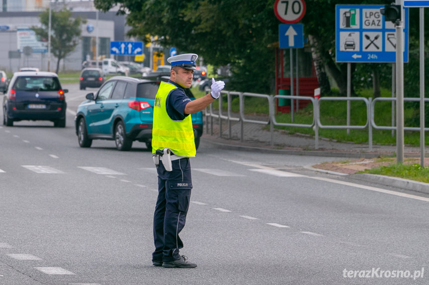 Wypadek na Podkarpackiej w Krośnie