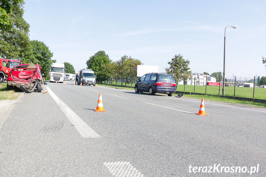 Wypadek na Podkarpackiej w Krośnie