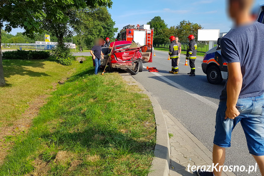 Wypadek na Podkarpackiej w Krośnie