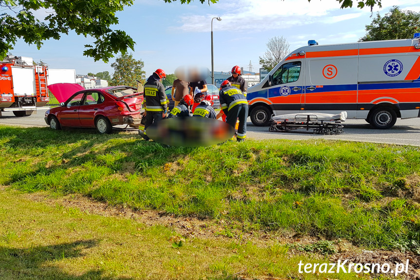 Wypadek na Podkarpackiej w Krośnie