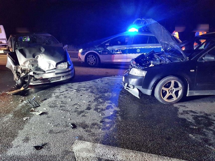 Wypadek na skrzyżowaniu w Warzycach