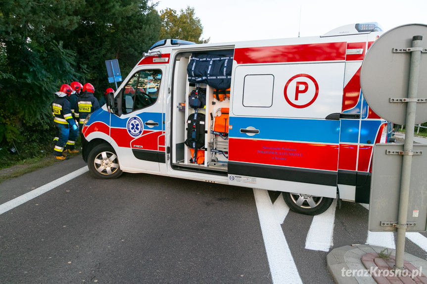 Wypadek w Iskrzyni. Zderzenie auta z motocyklem