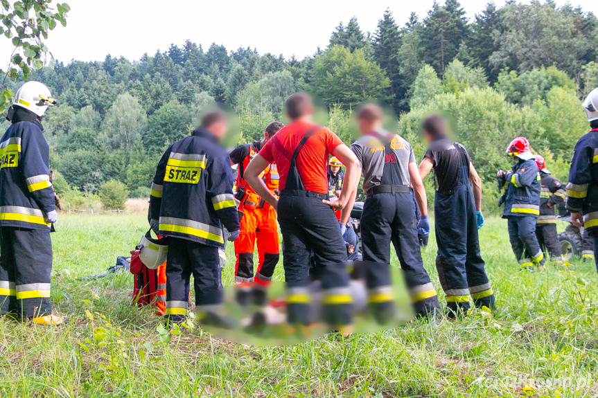 Wypadek w Iwli. Mężczyzna przygnieciony przez ciągnik