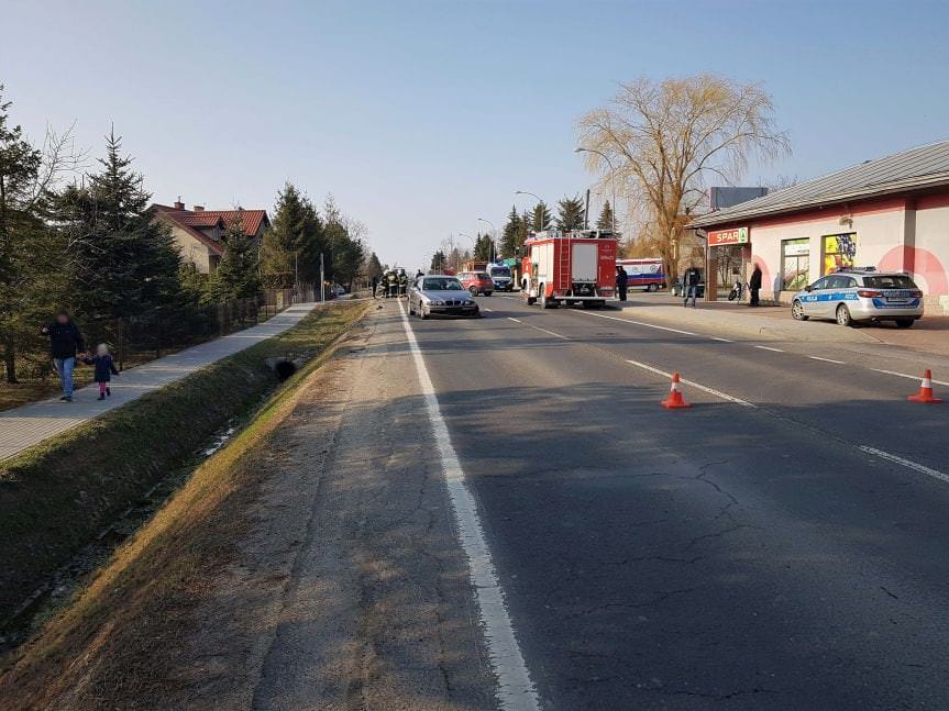 Wypadek w Iwoniczu. Zderzenie dwóch samochodów osobowych