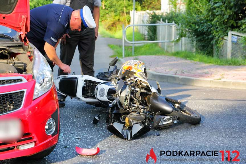 Wypadek w Krośnie ulica Rzeszowska