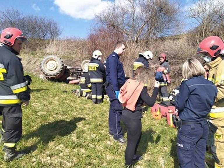 Wypadek w lesie -interweniował helikopter Pogotowia  Ratunkowego