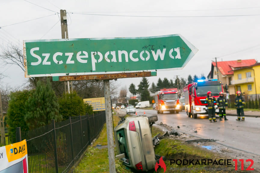 Wypadek w Świerzowej Polskiej na skrzyżowaniu