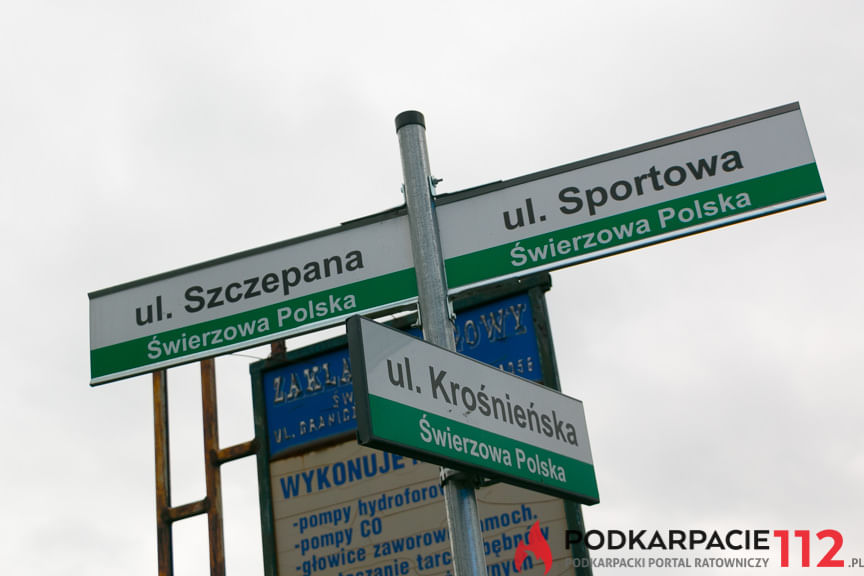 Wypadek w Świerzowej Polskiej na skrzyżowaniu