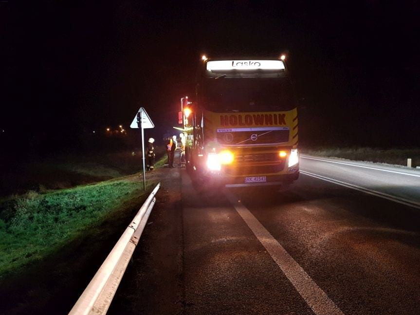 Zdarzenie drogowe na DK19 w miejscowości Nowa Wieś