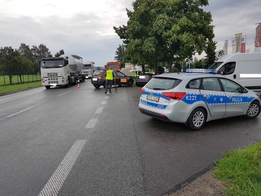 Zdarzenie drogowe na ul.Podkarpackiej w Krośnie