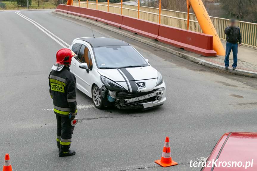 Zderzenie citroena z peugeotem w Krośnie