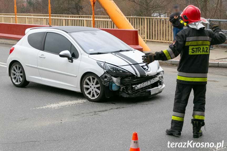 Zderzenie citroena z peugeotem w Krośnie